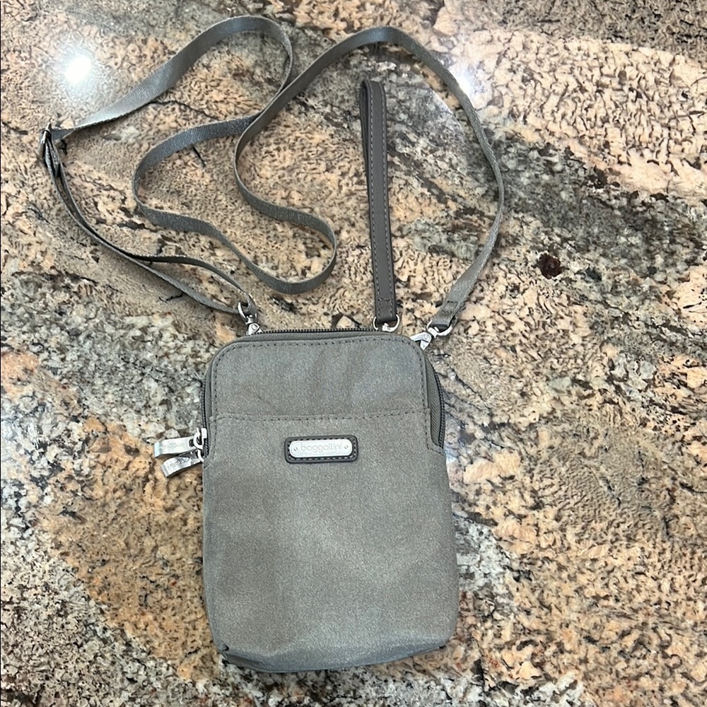 Baggallini Gray Messenger Bag with Adjustable Strap